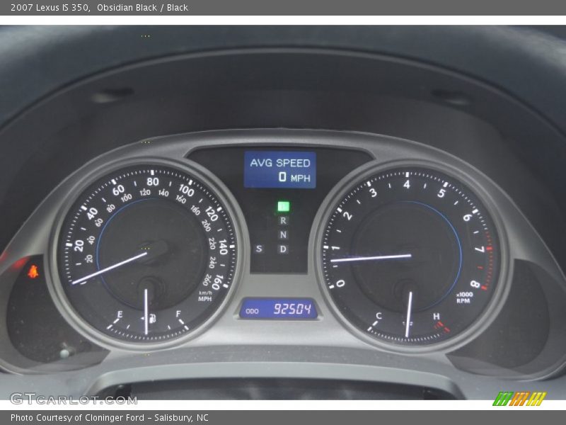Obsidian Black / Black 2007 Lexus IS 350
