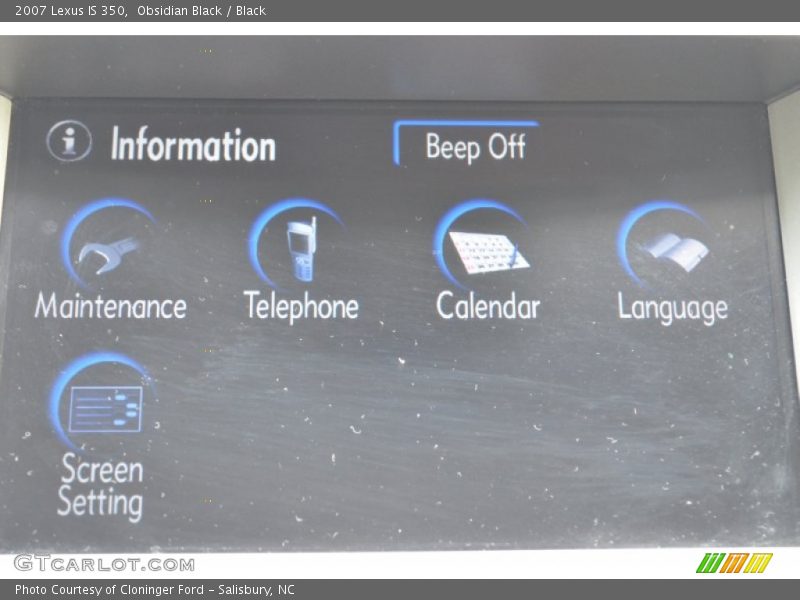 Obsidian Black / Black 2007 Lexus IS 350