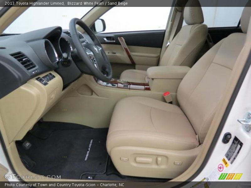 Blizzard White Pearl / Sand Beige 2013 Toyota Highlander Limited