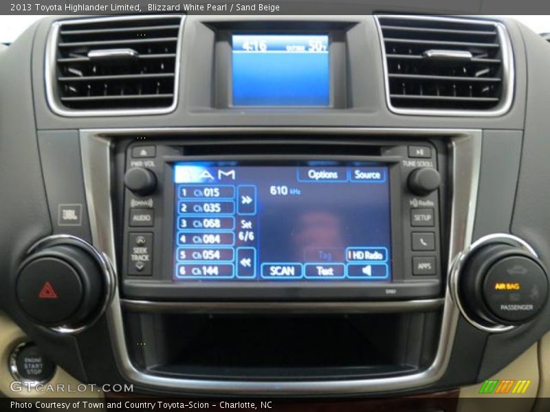 Blizzard White Pearl / Sand Beige 2013 Toyota Highlander Limited