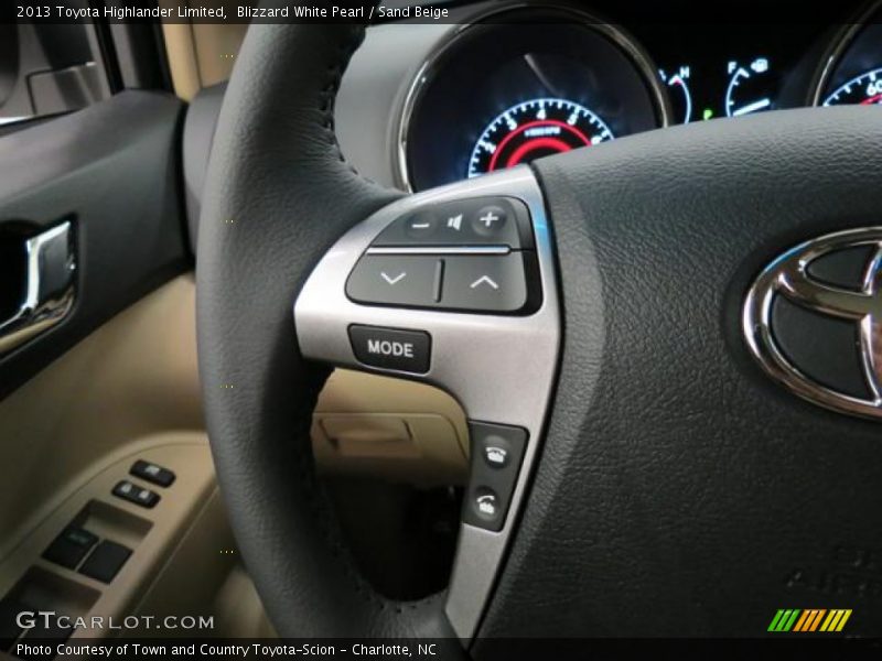 Blizzard White Pearl / Sand Beige 2013 Toyota Highlander Limited