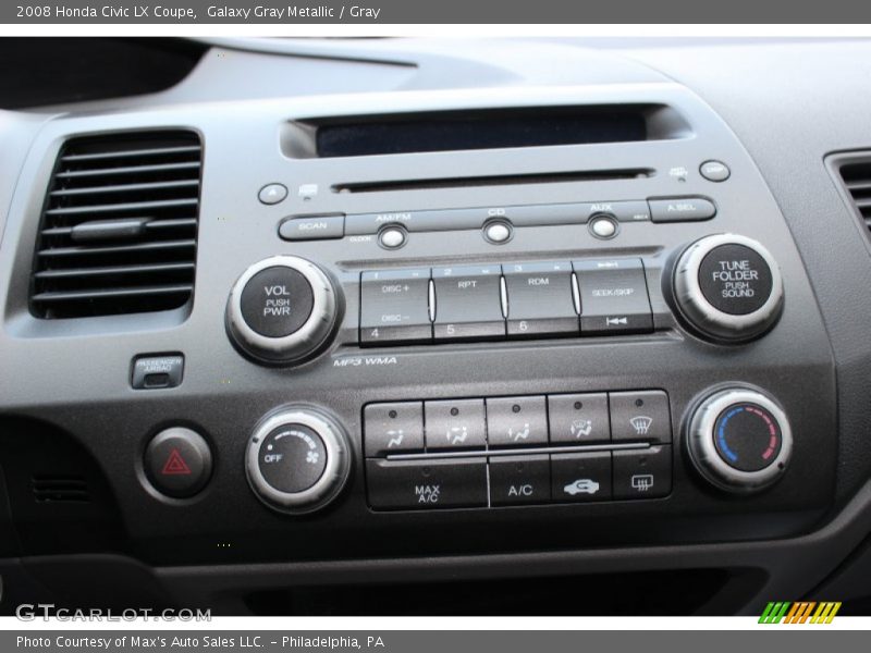 Controls of 2008 Civic LX Coupe
