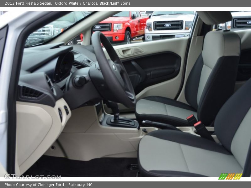  2013 Fiesta S Sedan Charcoal Black/Light Stone Interior