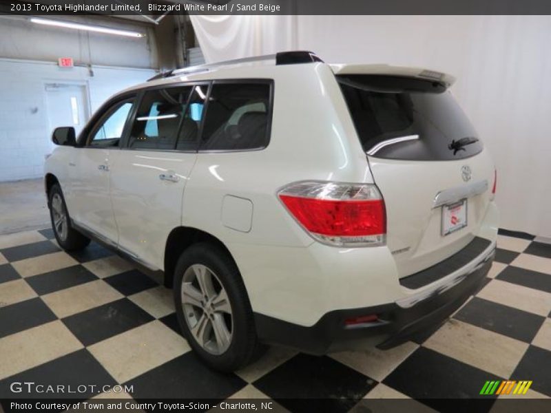Blizzard White Pearl / Sand Beige 2013 Toyota Highlander Limited