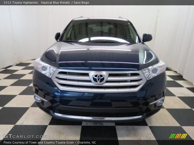 Nautical Blue Metallic / Sand Beige 2013 Toyota Highlander