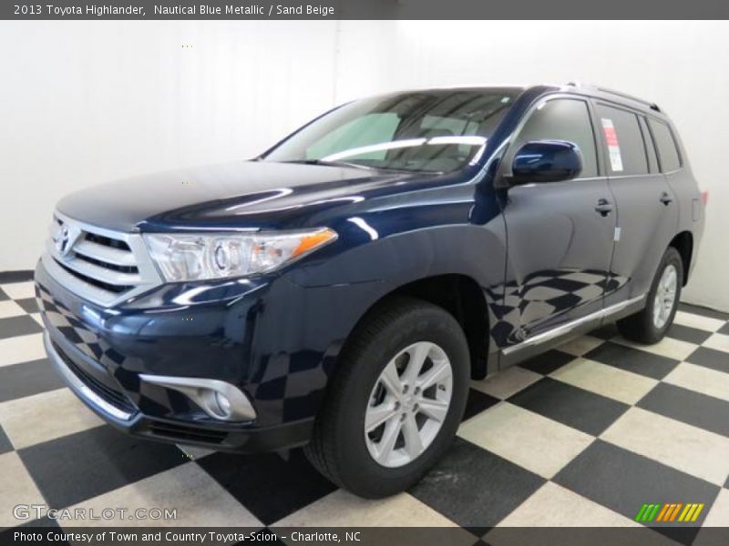Nautical Blue Metallic / Sand Beige 2013 Toyota Highlander