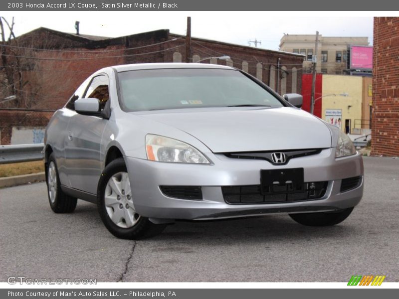 Satin Silver Metallic / Black 2003 Honda Accord LX Coupe