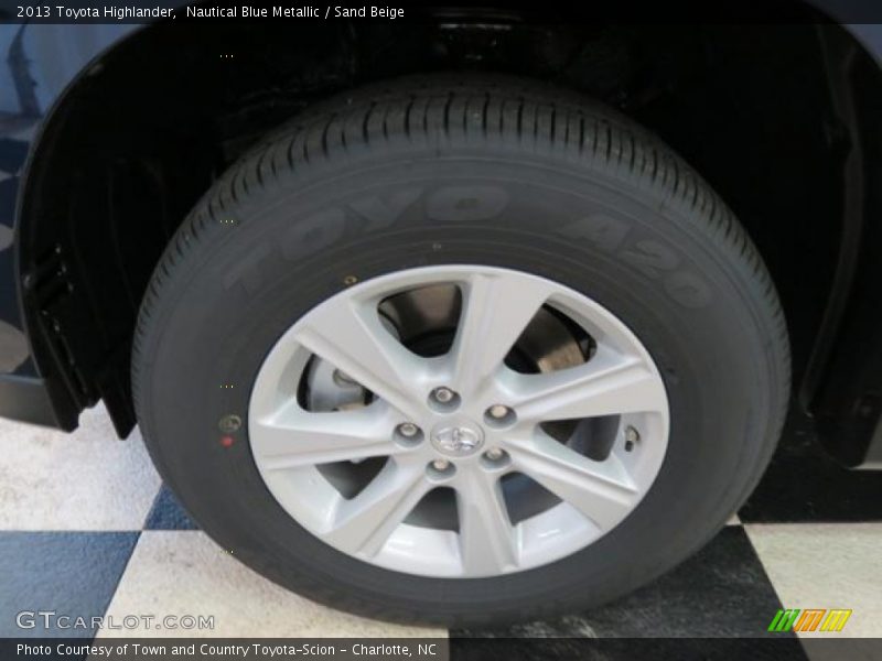 Nautical Blue Metallic / Sand Beige 2013 Toyota Highlander