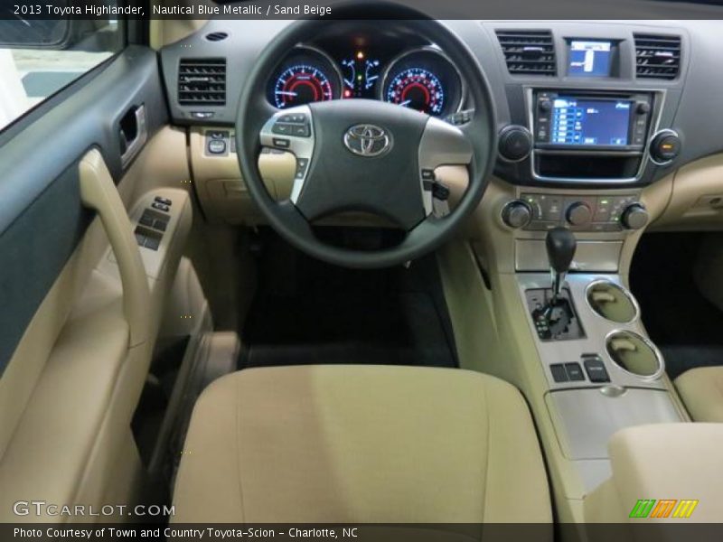 Nautical Blue Metallic / Sand Beige 2013 Toyota Highlander