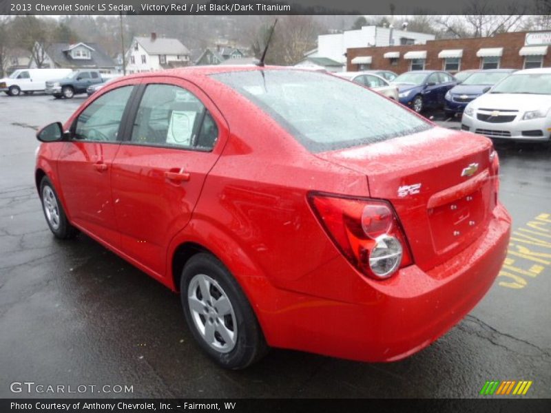Victory Red / Jet Black/Dark Titanium 2013 Chevrolet Sonic LS Sedan