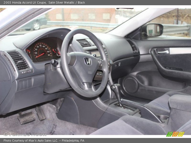 Satin Silver Metallic / Black 2003 Honda Accord LX Coupe