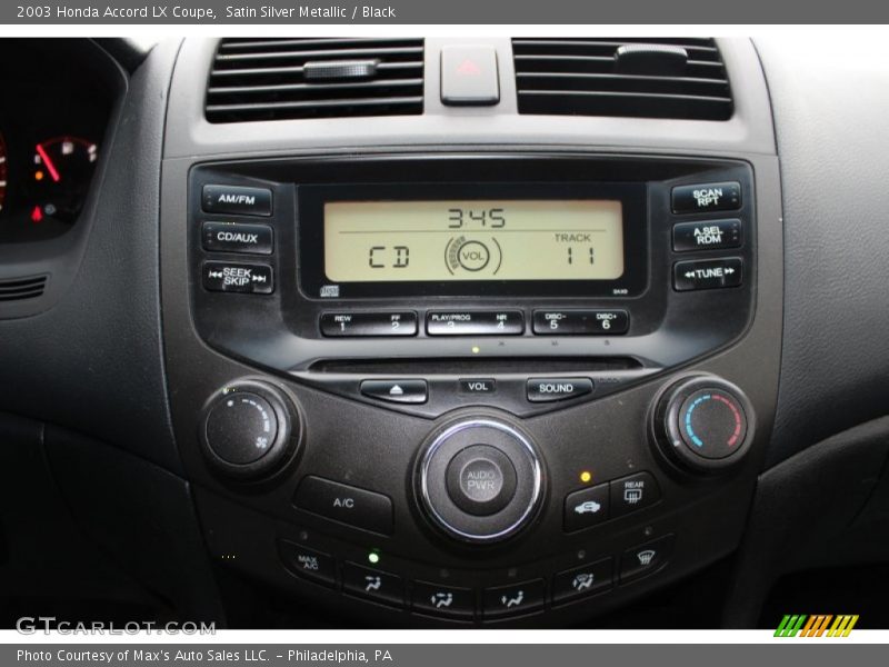 Satin Silver Metallic / Black 2003 Honda Accord LX Coupe