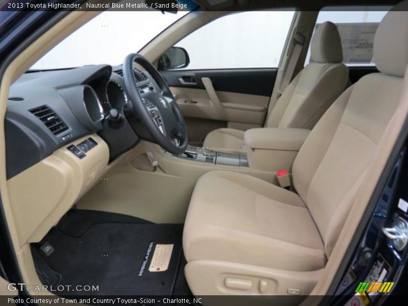 Nautical Blue Metallic / Sand Beige 2013 Toyota Highlander