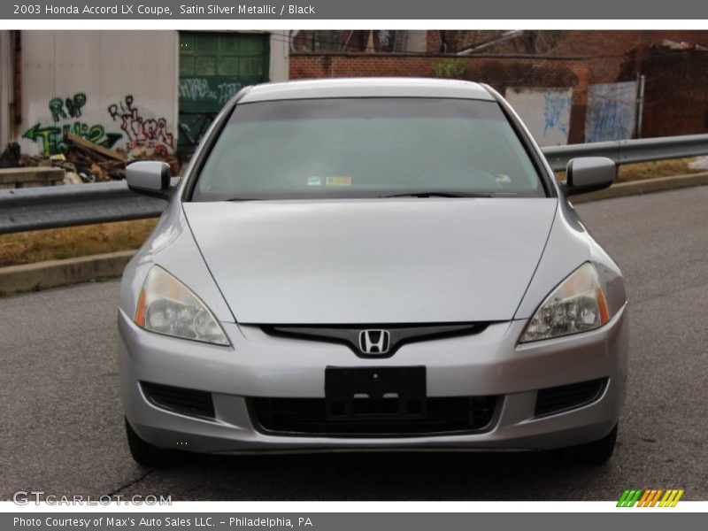 Satin Silver Metallic / Black 2003 Honda Accord LX Coupe