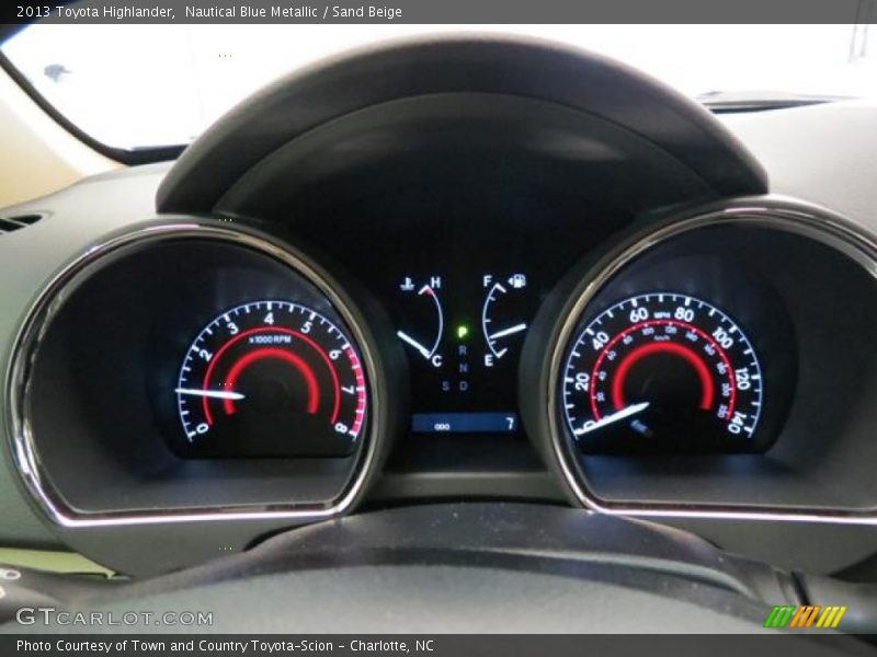 Nautical Blue Metallic / Sand Beige 2013 Toyota Highlander