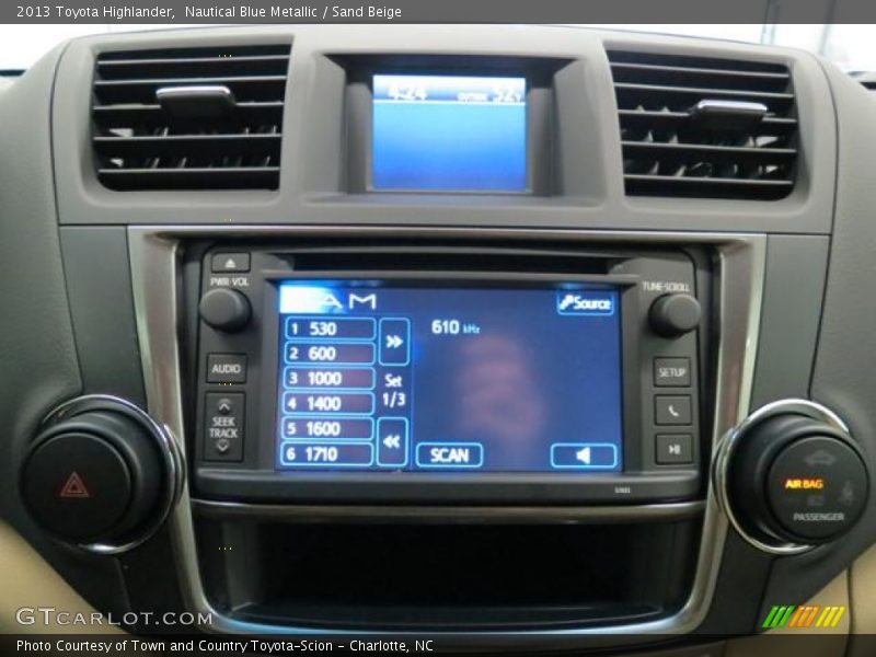 Nautical Blue Metallic / Sand Beige 2013 Toyota Highlander