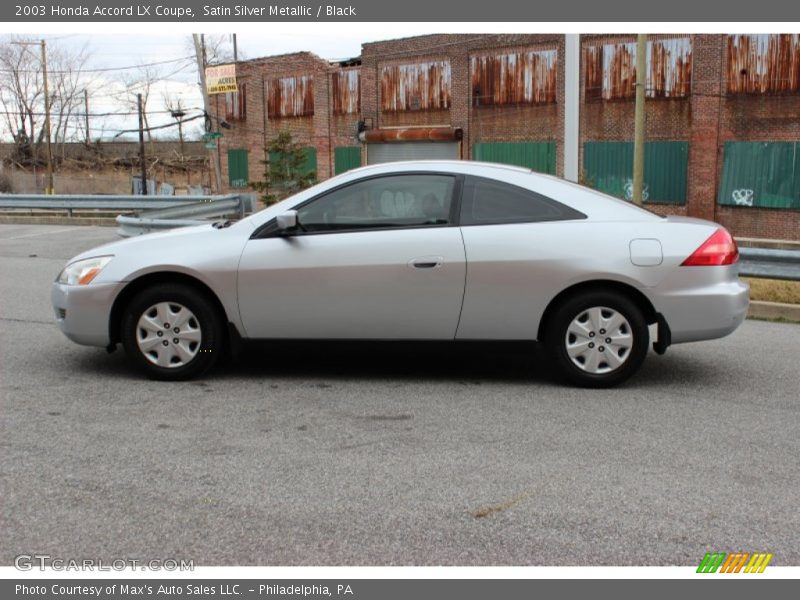Satin Silver Metallic / Black 2003 Honda Accord LX Coupe