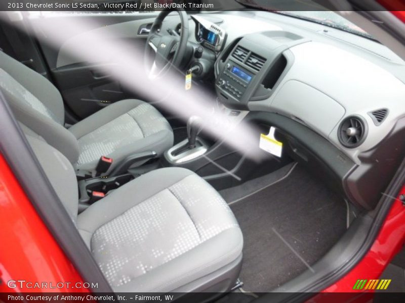 Victory Red / Jet Black/Dark Titanium 2013 Chevrolet Sonic LS Sedan