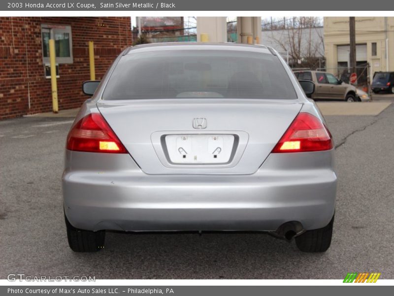 Satin Silver Metallic / Black 2003 Honda Accord LX Coupe