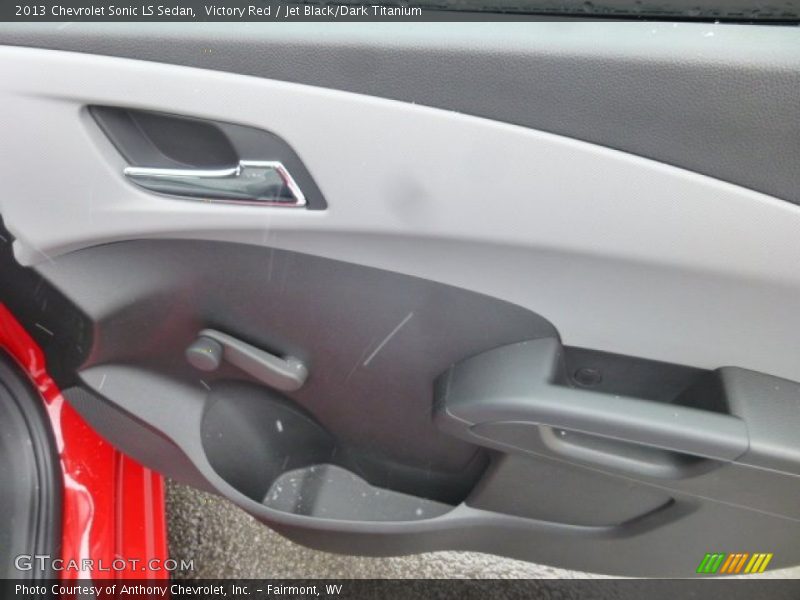 Victory Red / Jet Black/Dark Titanium 2013 Chevrolet Sonic LS Sedan