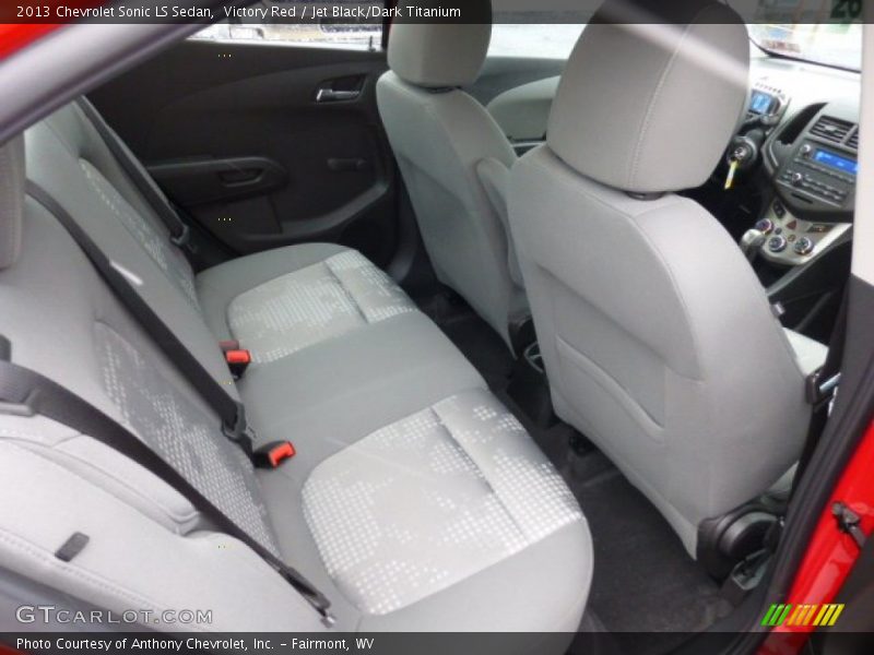 Victory Red / Jet Black/Dark Titanium 2013 Chevrolet Sonic LS Sedan