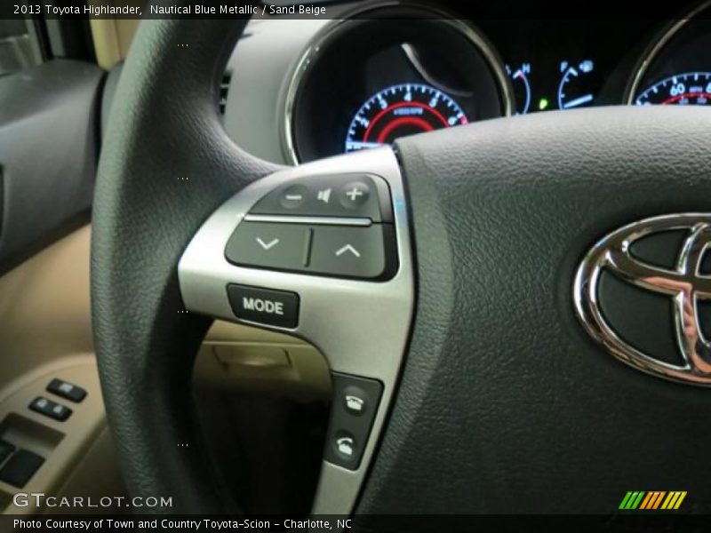 Nautical Blue Metallic / Sand Beige 2013 Toyota Highlander