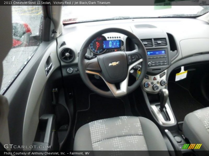 Victory Red / Jet Black/Dark Titanium 2013 Chevrolet Sonic LS Sedan