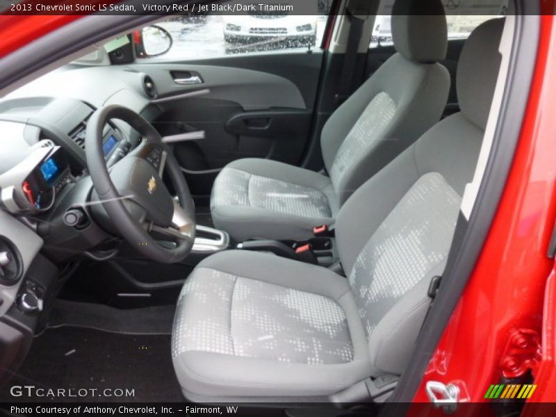 Victory Red / Jet Black/Dark Titanium 2013 Chevrolet Sonic LS Sedan