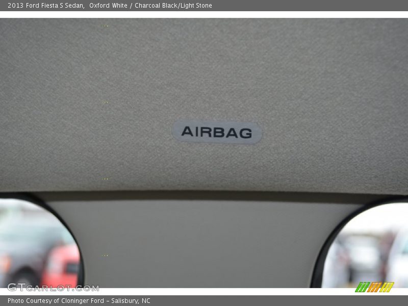 Oxford White / Charcoal Black/Light Stone 2013 Ford Fiesta S Sedan