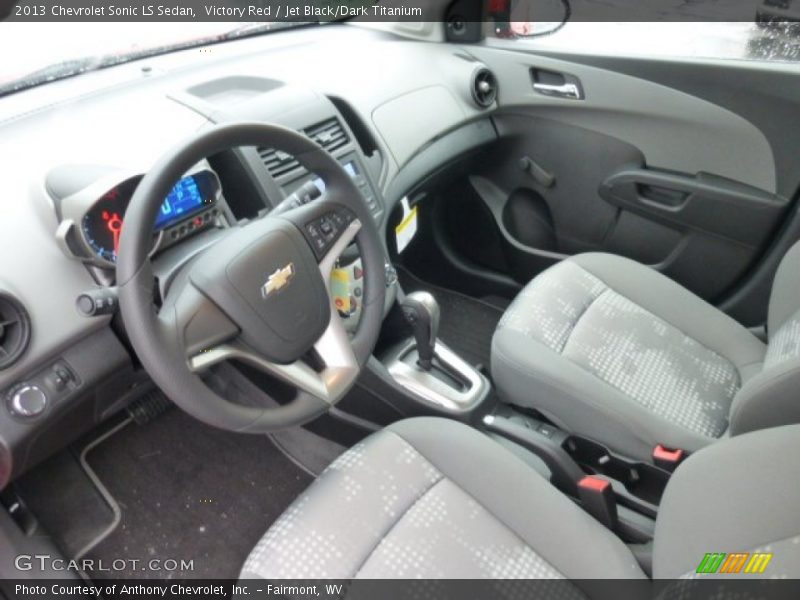 Victory Red / Jet Black/Dark Titanium 2013 Chevrolet Sonic LS Sedan