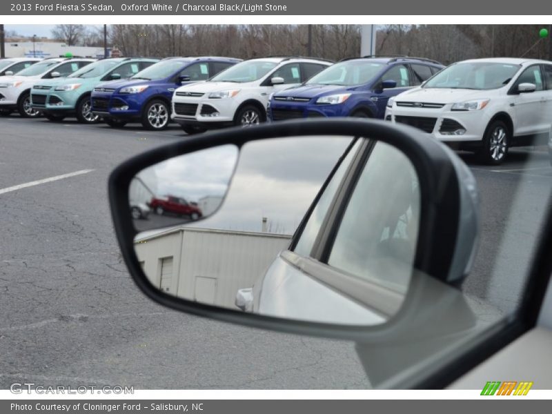 Oxford White / Charcoal Black/Light Stone 2013 Ford Fiesta S Sedan