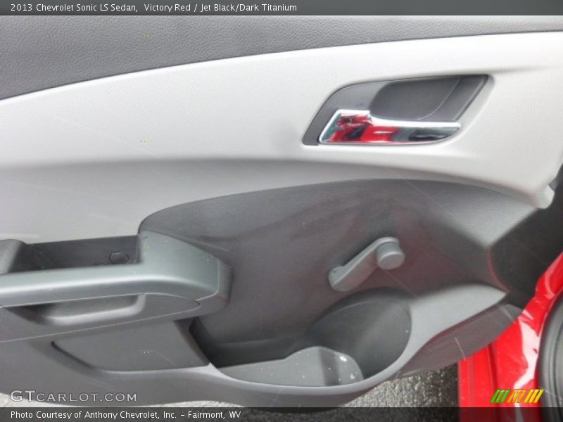 Victory Red / Jet Black/Dark Titanium 2013 Chevrolet Sonic LS Sedan