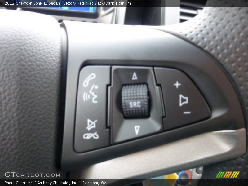 Victory Red / Jet Black/Dark Titanium 2013 Chevrolet Sonic LS Sedan
