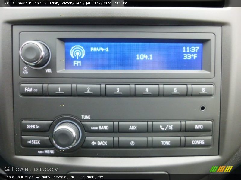 Victory Red / Jet Black/Dark Titanium 2013 Chevrolet Sonic LS Sedan
