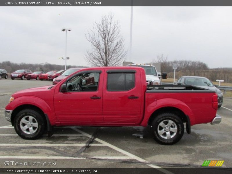 Red Alert / Steel 2009 Nissan Frontier SE Crew Cab 4x4