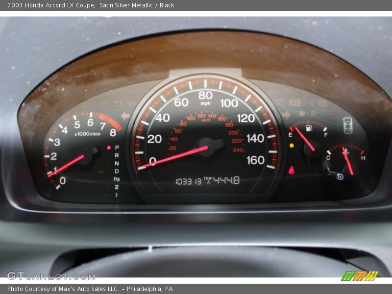 Satin Silver Metallic / Black 2003 Honda Accord LX Coupe