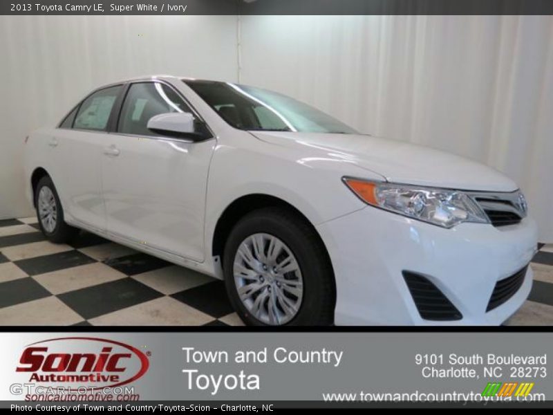 Super White / Ivory 2013 Toyota Camry LE