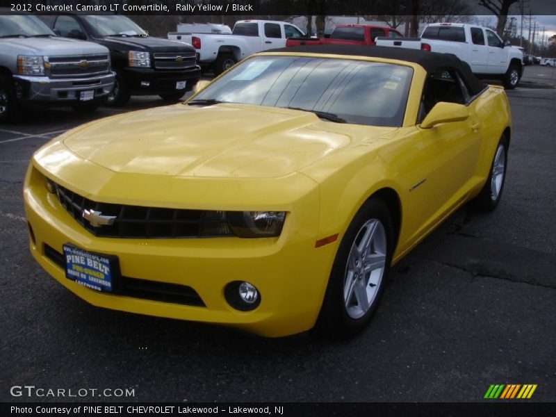 Rally Yellow / Black 2012 Chevrolet Camaro LT Convertible