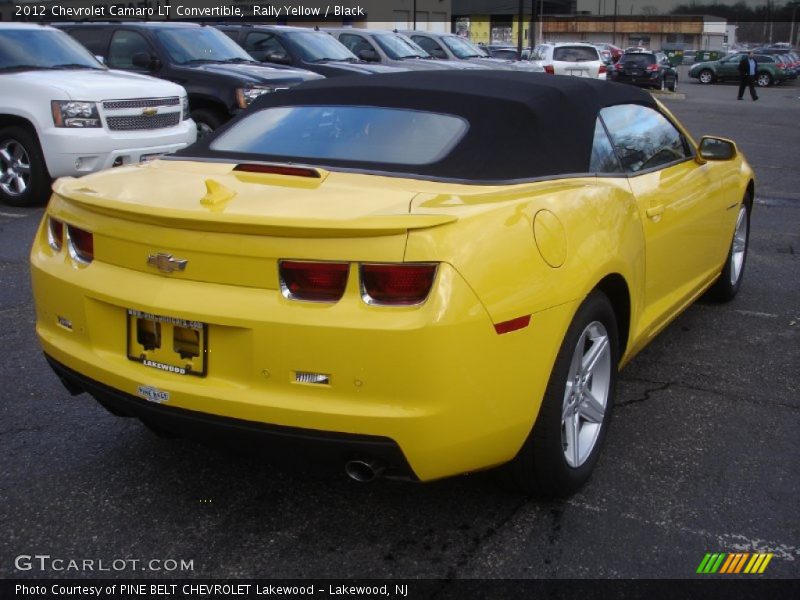 Rally Yellow / Black 2012 Chevrolet Camaro LT Convertible