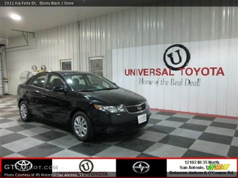 Ebony Black / Stone 2011 Kia Forte EX