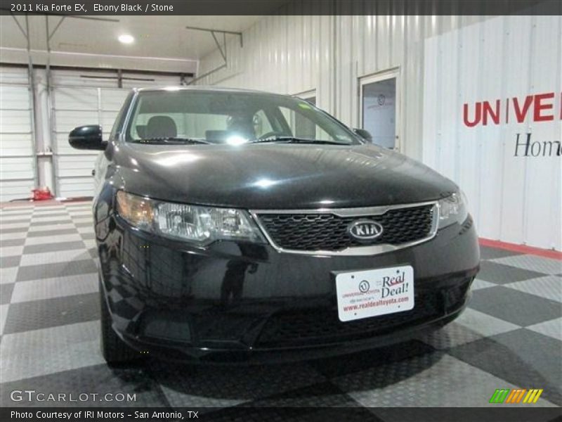 Ebony Black / Stone 2011 Kia Forte EX