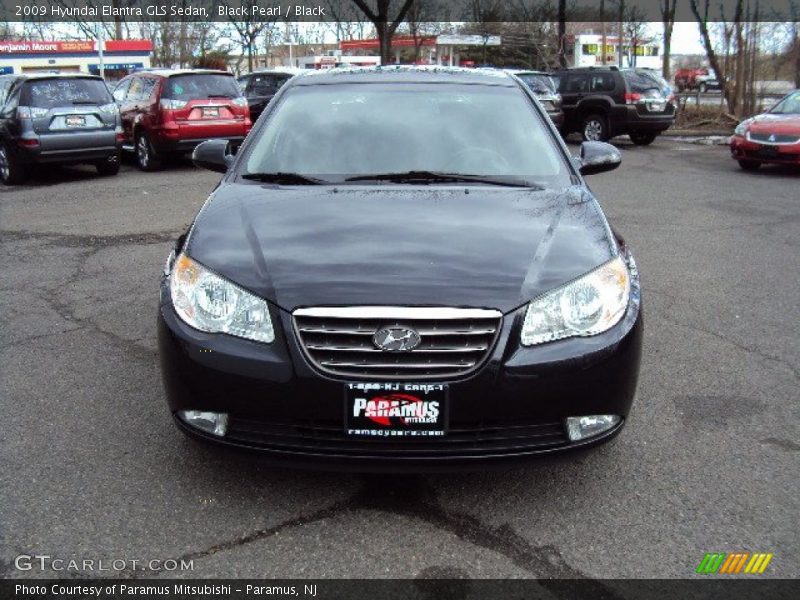 Black Pearl / Black 2009 Hyundai Elantra GLS Sedan