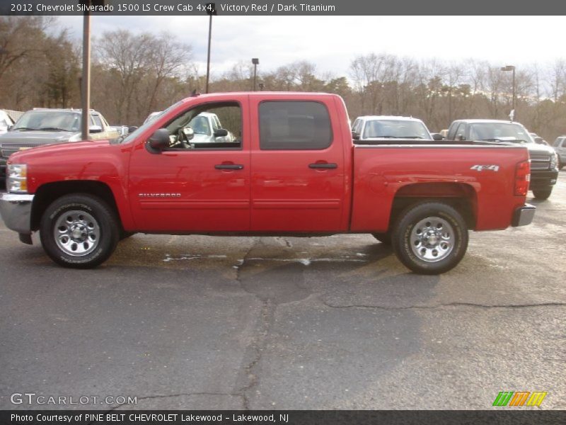 Victory Red / Dark Titanium 2012 Chevrolet Silverado 1500 LS Crew Cab 4x4
