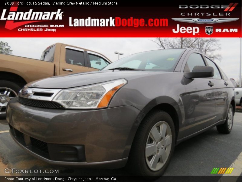 Sterling Grey Metallic / Medium Stone 2009 Ford Focus S Sedan