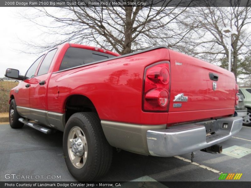 Flame Red / Medium Slate Gray 2008 Dodge Ram 2500 Big Horn Quad Cab