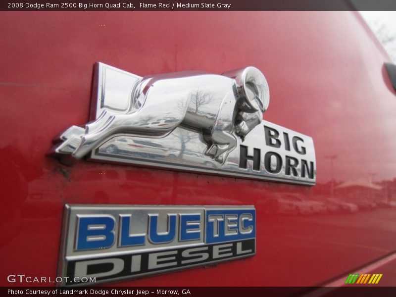 Flame Red / Medium Slate Gray 2008 Dodge Ram 2500 Big Horn Quad Cab