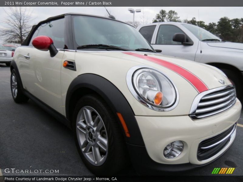 Pepper White / Carbon Black 2011 Mini Cooper Convertible
