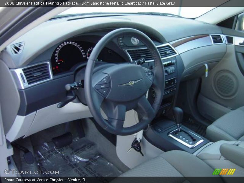 Light Sandstone Metallic Clearcoat / Pastel Slate Gray 2008 Chrysler Pacifica Touring S Package