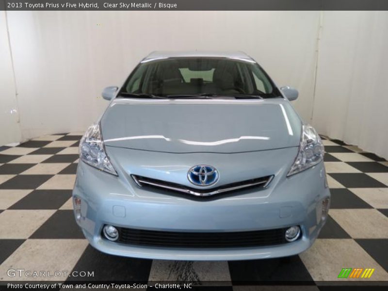 Clear Sky Metallic / Bisque 2013 Toyota Prius v Five Hybrid