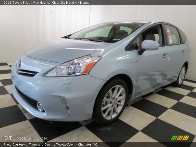 Clear Sky Metallic / Bisque 2013 Toyota Prius v Five Hybrid